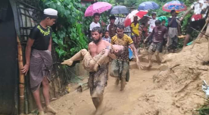 কক্সবাজারে পাহাড় ধসে নিহত ৬