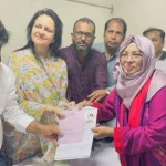 সংরক্ষিত নারী আসনে মনোনয়ন ফরম জমা দিলেন মিরা খাঁন