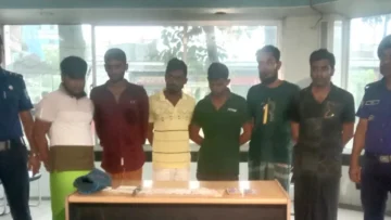 নরসিংদী মডেল থানা পুলিশের অভিযানে ৬ ছিনতাইকারী আটক