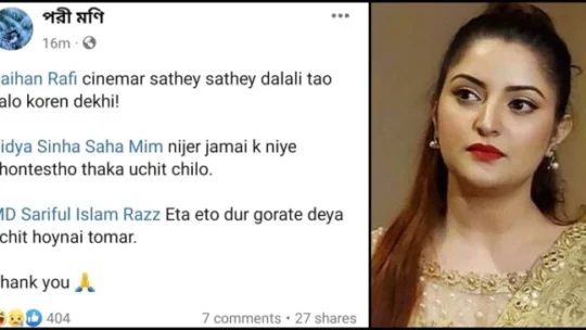 নিজের জামাই নিয়ে সন্তুষ্ট থাকা উচিত ছিল, মীমকে পরীমনি