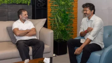 চেন্নাইয়ে রাহুলের সঙ্গে কফির আড্ডায় মুখ্যমন্ত্রী বিজয়!