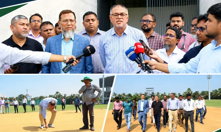 ওয়েস্ট ইন্ডিজের প্রস্তুতি ম্যাচ সামনে রেখে আনভীর স্টেডিয়াম পরিদর্শনে বিসিবি!