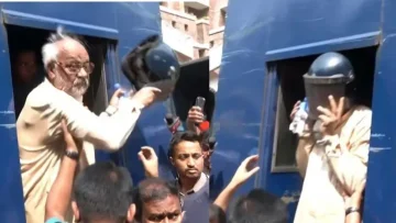 ‘আমি আওয়ামী লীগের না, হেলমেট পরব না’, প্রিজন ভ্যান থেকে আখতারুজ্জামান