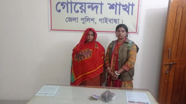 পলাশবাড়ীতে ৫০০ গ্রাম গাঁজাসহ নারী আটক, স্বামী ও ছেলে পলাতক