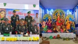 কালিয়াকৈরে শ্রীশ্রী কালি ও দুর্গা মন্দিরের শারদীয় দুর্গোৎসব পরিদর্শনে আনসারের মহাপরিচালক
