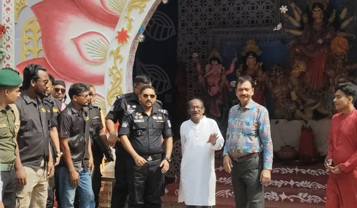 কুড়িগ্রামে পূজামণ্ডপ পরিদর্শন ও সংবাদ সম্মেলন করেছে এসআরবি ১৩